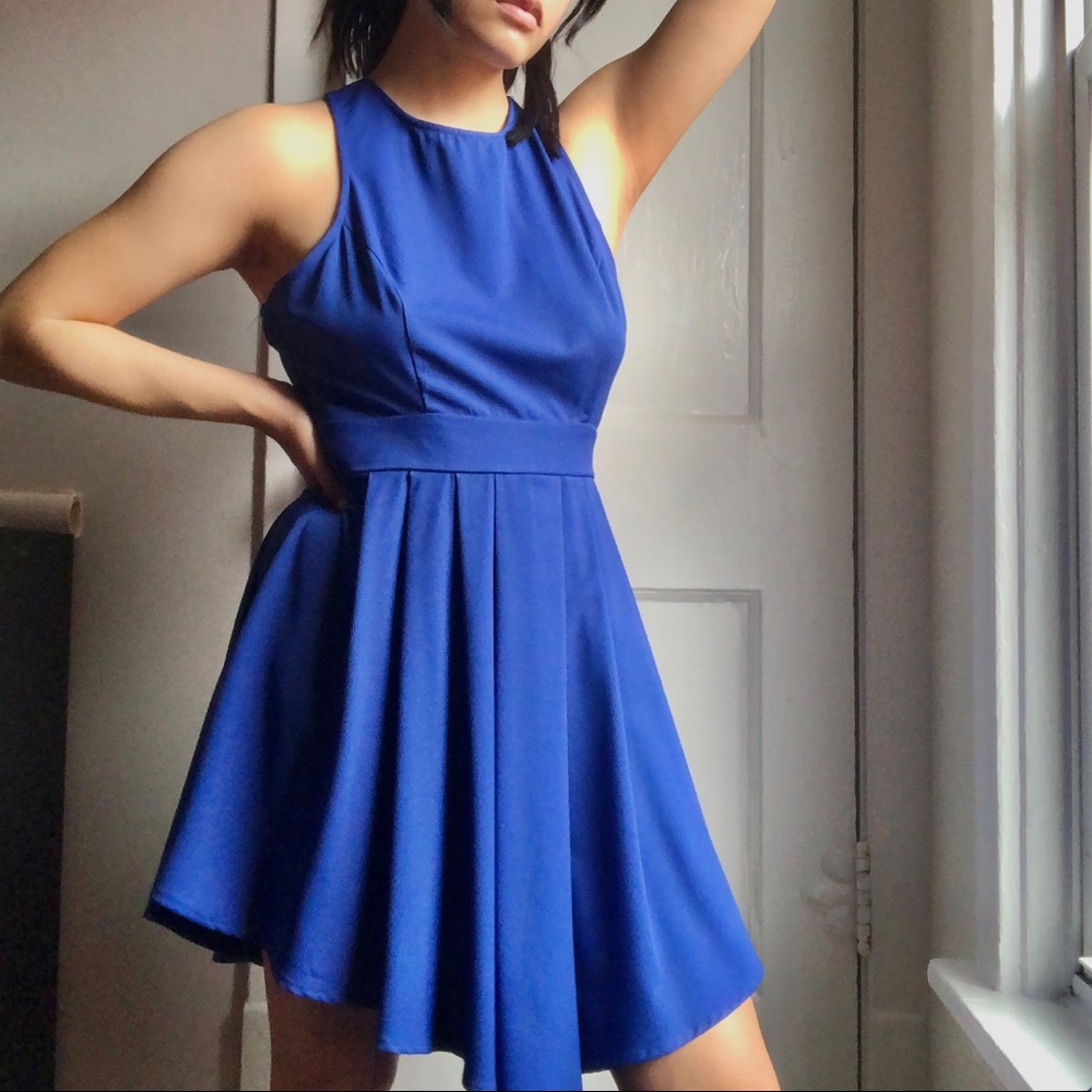 Windsor Royal Blue mid-length Dress